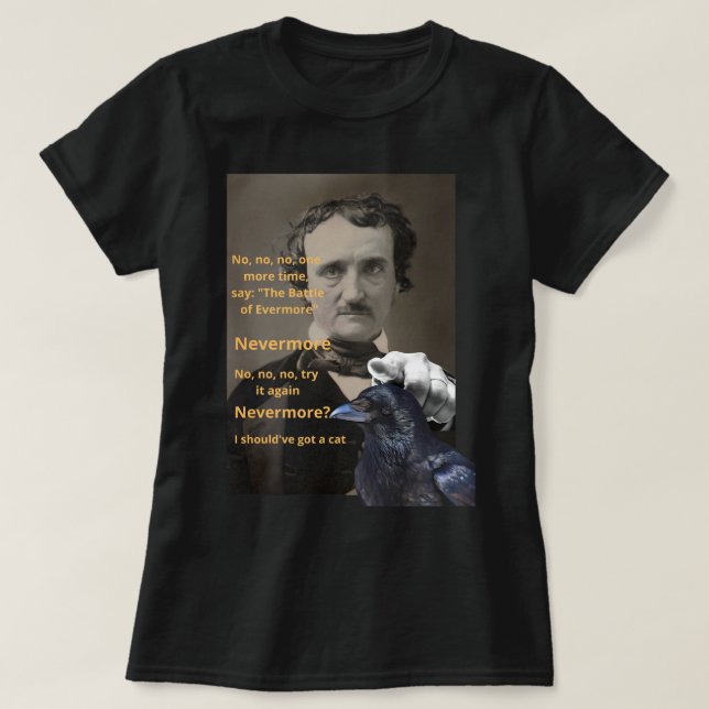 Camiseta Presente Para Homens, Detetive Edgar Allan Poe Rua (Frente do Design)