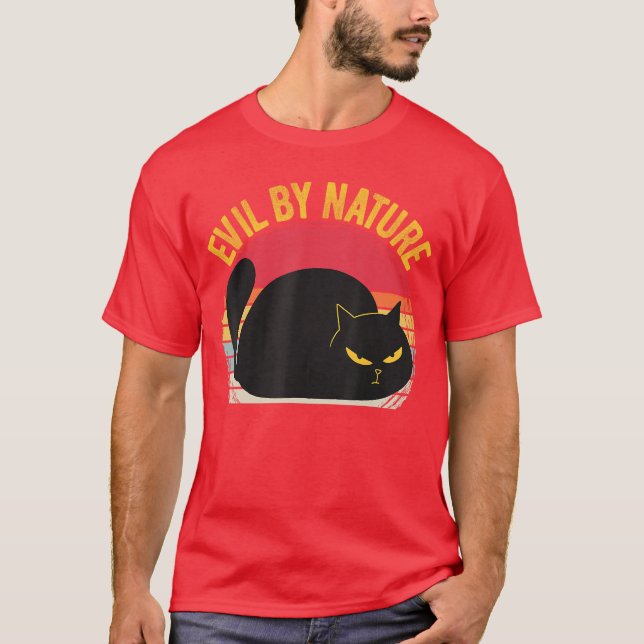 Camiseta Presente para homens e mulheres de gato de terror  (Frente)