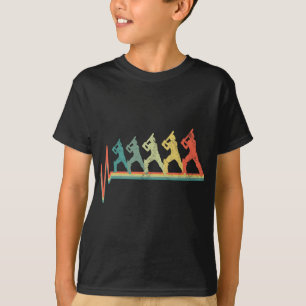 Camiseta Presente para jogador de críquete Ritmo cardíaco d