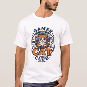 Camiseta Presente para Mãe de Gato Gamer - Clube de Gato Ga