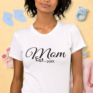 Camiseta Presente para Mãe estabelecida com Fonte Script Pr
