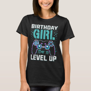 Camiseta Presente Para Menina Hora De Subir De Level Jogo D