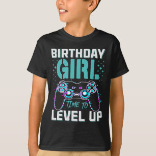 Camiseta Presente Para Menina Hora De Subir De Nível Jogo D