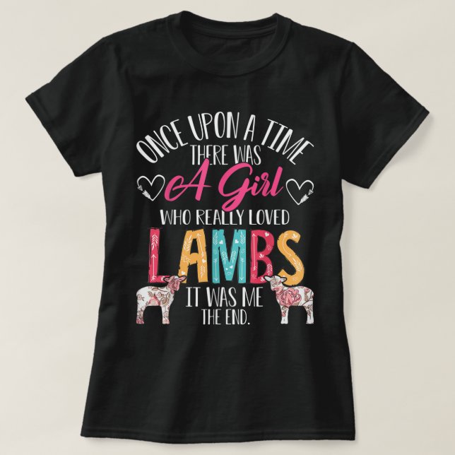 Camiseta Presente para meninas e mulheres que amam cordeiro (Frente do Design)