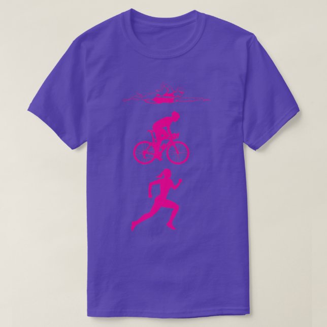 Camiseta Presente para mulheres Triathlon (Frente do Design)