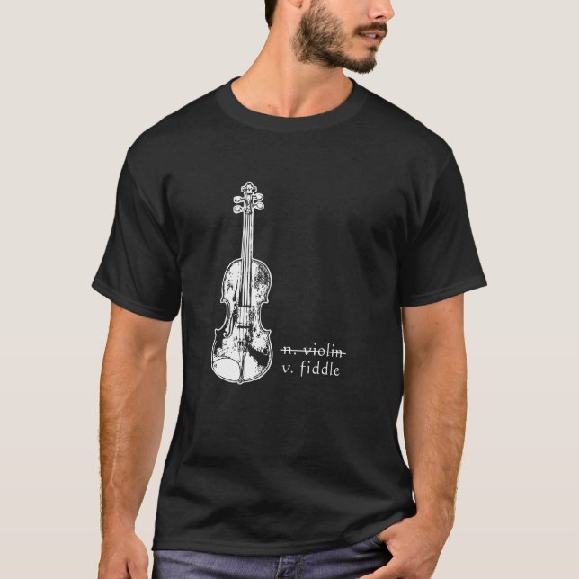 Camiseta Presente para música country não violino violino B (Frente)