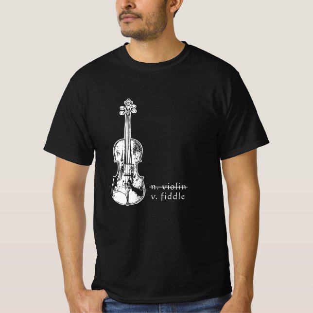 Camiseta Presente para música country não violino violino B (Frente)