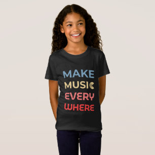 Camiseta Presente para música retrô - Fazer música em todos