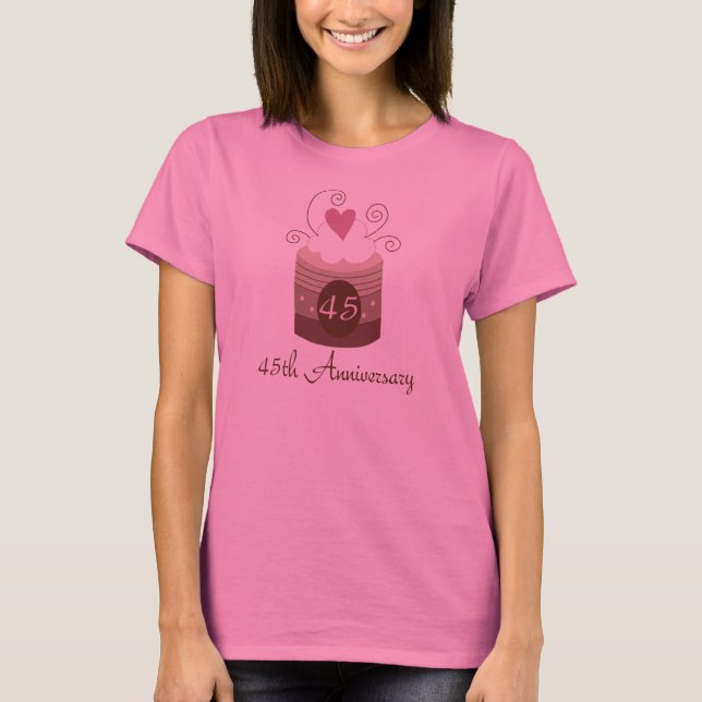 Camiseta Presente para o 45º Cupcake de Casamento (Frente)