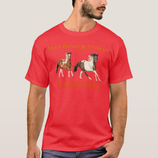 Camiseta Presente para o Cavalo Livre que Viola o Cavalo do