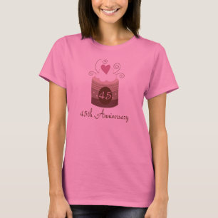 Camiseta Presente para o cupcake bonito do 45th casamento