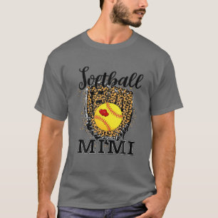 Camiseta Presente para o Dia do Jogo Leopardo de Softball M