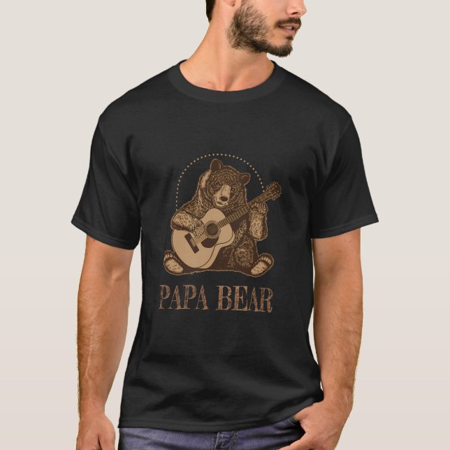 Camiseta Presente Para O Jogador De Violão Guitarista Papa  (Frente)