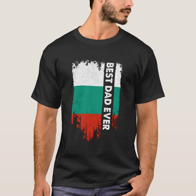 Camiseta Presente para o Pai búlgaro Melhor Pai búlgaro de  (Frente)