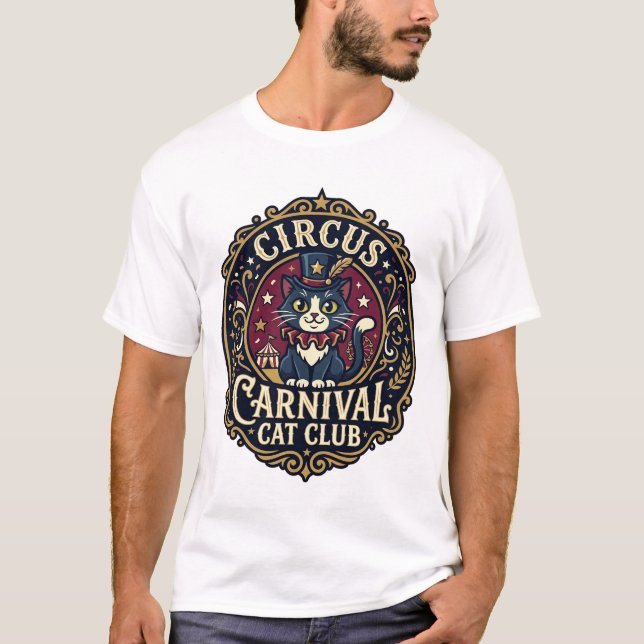 Camiseta Presente para o Pai do Gato do Carnaval do Circo - (Frente)