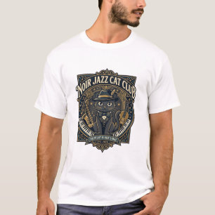 Camiseta Presente para Pai de Gato Jazz Noir - Gato Jazz No