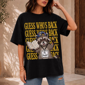 Camiseta Presente Para Professor, Guaxinim Engraçado Volta