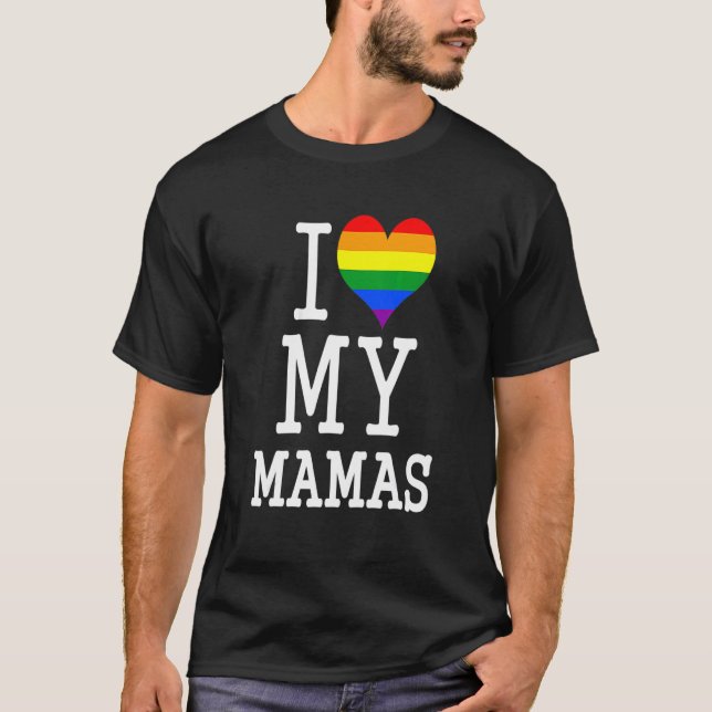 Camiseta Presente Para Roupas De Bebê Gay Mães Eu Amo Minha (Frente)
