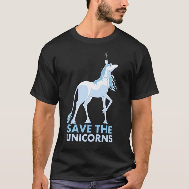 Camiseta Presente para salvar os amigos dos Unicórnios (Frente)