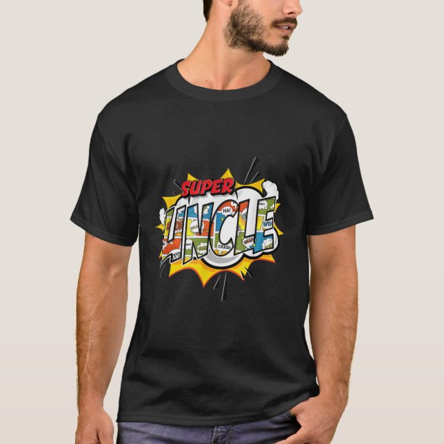 Camiseta Presente para Supe da Família Estilo de BD Super T (Frente)