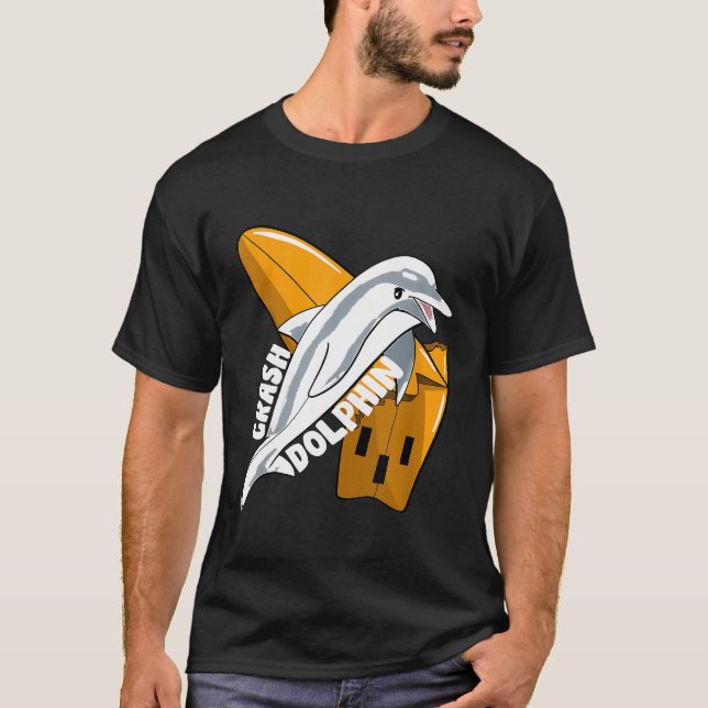 Camiseta Presente para surfar na prancha de golfinho (Frente)