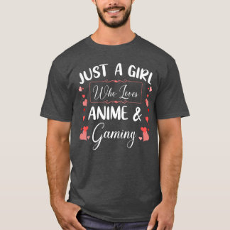 Camiseta Presente para uma garota que ama anime e jogos