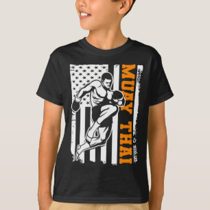 Camiseta Presente Patriótico de Kickboxing Americano Muay T