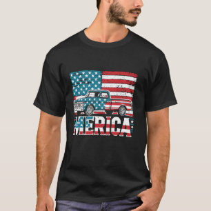 Camiseta Presente Patriótico do Antigo Veículo Clássico de