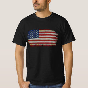 Camiseta presente patriótico estressado da bandeir