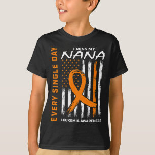 Camiseta Presente Perda De Nana Orange Leukemia Sinalizador
