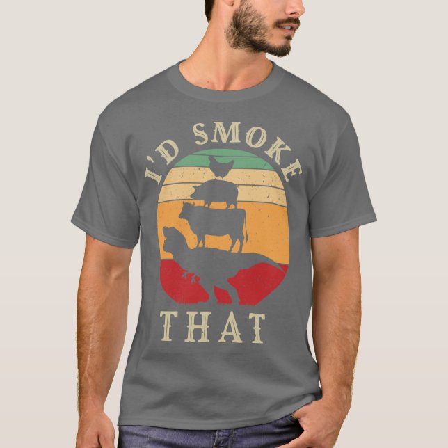 Camiseta Presente Perfeito para Churrasqueiro Mestre do Fum (Frente)
