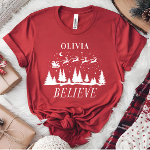 Camiseta Presente Personalizado Acredite no Papai Noel Nata