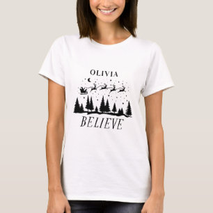 Camiseta Presente Personalizado Acredite no Papai Noel no T