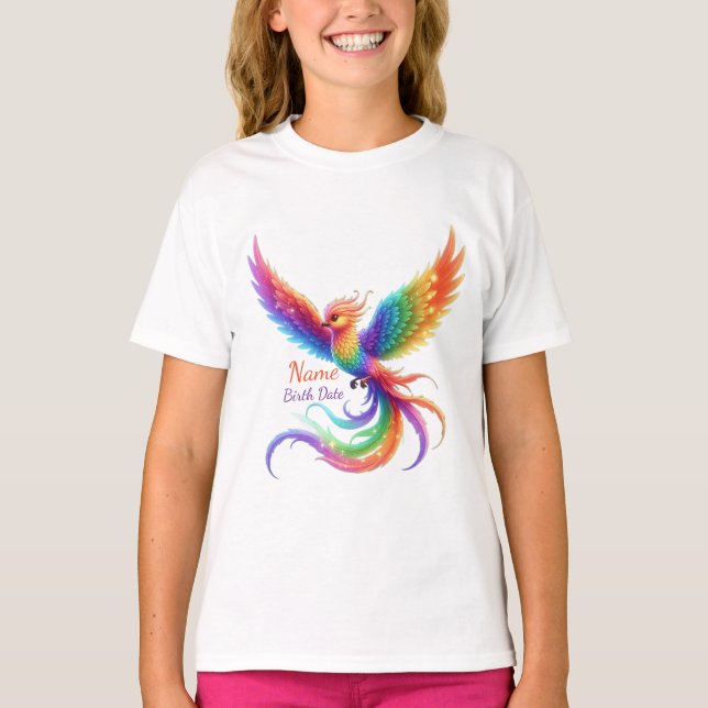 Camiseta Presente Personalizado com Nome e Data de Nascimen (Frente)