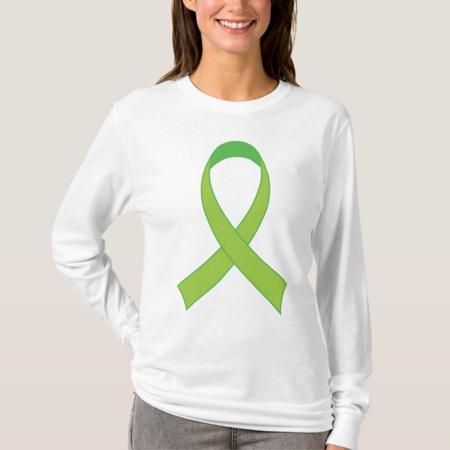 Camiseta Presente personalizado da consciência do verde (Frente)