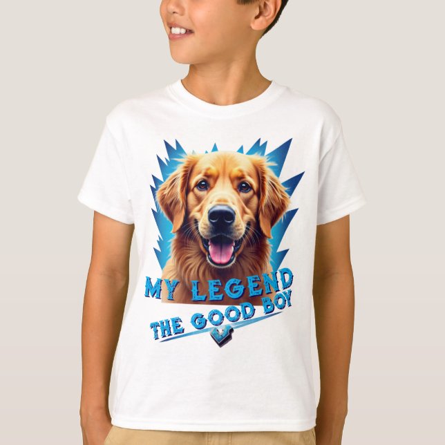 Camiseta Presente Personalizado da Mascote do Retriever Dou (Frente)