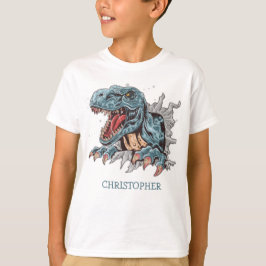 Camiseta Presente personalizado de aniversário do T-rex din