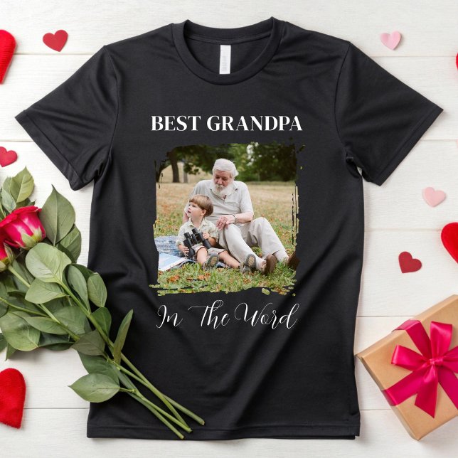 Camiseta Presente Personalizado de Avô com Foto (Criador carregado)