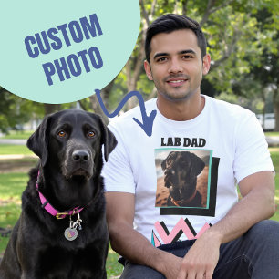 Camiseta Presente personalizado de fotos de cães de laborat