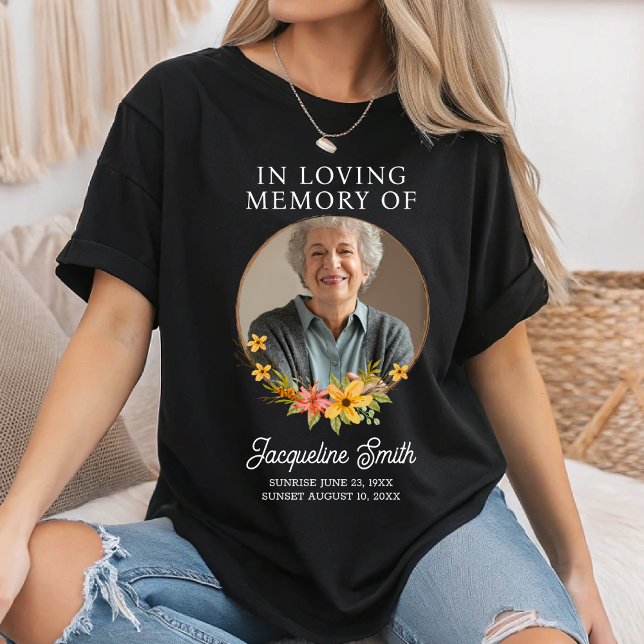 Camiseta Presente Personalizado de Lembrança Memorial Funer (Criador carregado)
