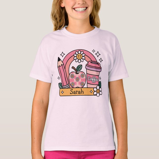 Camiseta Presente Personalizado de Volta às Aulas para Prof (Frente)