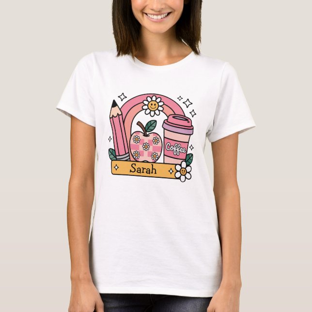 Camiseta Presente Personalizado de Volta às Aulas para Prof (Frente)