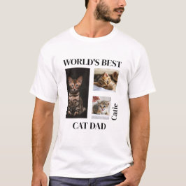 Camiseta Presente personalizado do melhor Pai de gatos do m