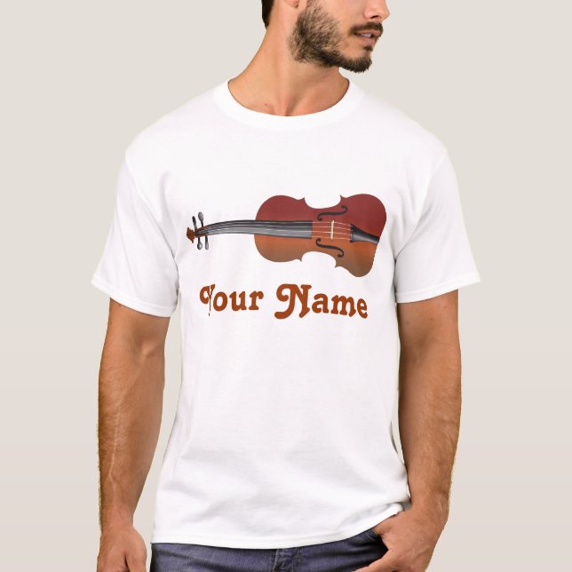 Camiseta Presente personalizado do T do violino (Frente)