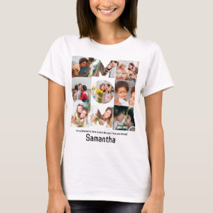 Camiseta Presente personalizado para a Colagem de Fotografi