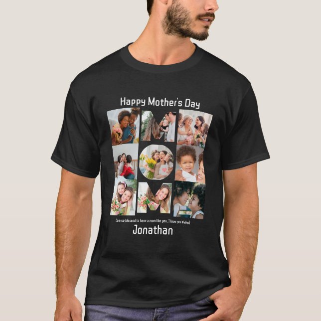 Camiseta Presente personalizado para a Colagem de Fotografi (Frente)
