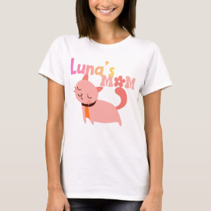 Camiseta Presente Personalizado para Mãe de Gato Luna Gat
