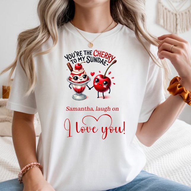 Camiseta Presente Personalizado para Mulher Engraçada Comid (Personalized Gift for Wife Funny Food Women Tee)