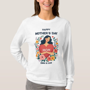 Camiseta Presente Personalizado para o Dia das Mães para a 