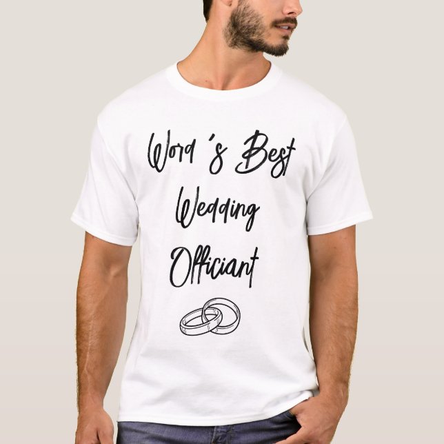 Camiseta Presente Personalizado para Oficial de Casamento d (Frente)